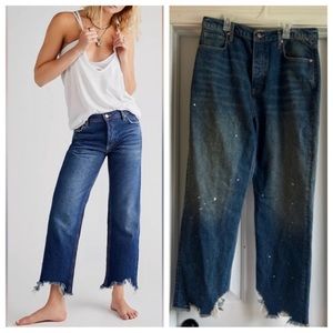 New! We The Free x free people Maggie paint splatter Jeans 16064